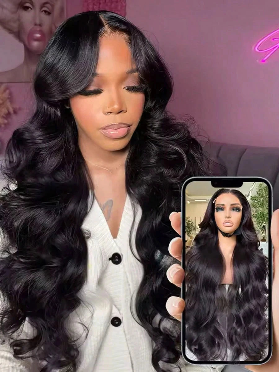 40 Inches 250% Density Lace Front Wig Human Hair Body Wave 13x6 Frontal Glueless Wigs 13x4 HDTransparent Lace Wigs Pre Plucked