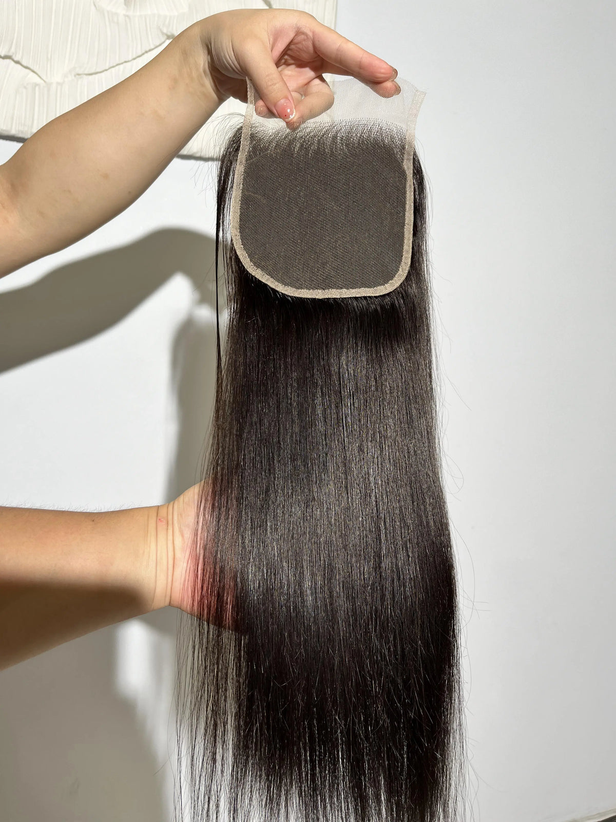 13x4 Lace Frontal Brazilian Straight Human Hair 5x5 Lace Closures Only Pre Plucked Natural Color Remy Hair 8-22 Inch
