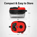 001 Small and Portable High-Pressure Red White Steam Cleaner With Brush Heads Handheld Sanitizing 6-Speed Settings Extended Hose Large Capacity Removes Grease Dust Mites for Air Conditioners Range Hoods Floors Bathrooms Cookw