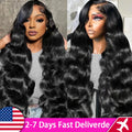 Body Wave Human Hair Lace Frontal Wigs 30inch Brazilian 13x6 Lace Frontal Wig Loose Wave 13x4 Transparent Lace Front Wig 200%