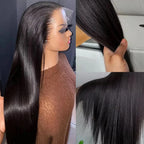Vietnamese Straight Human Hair Wigs 13x4 Transparent Lace Frontal Wigs Remy Hair Preplucked 230% Density Glueless Wig For Women