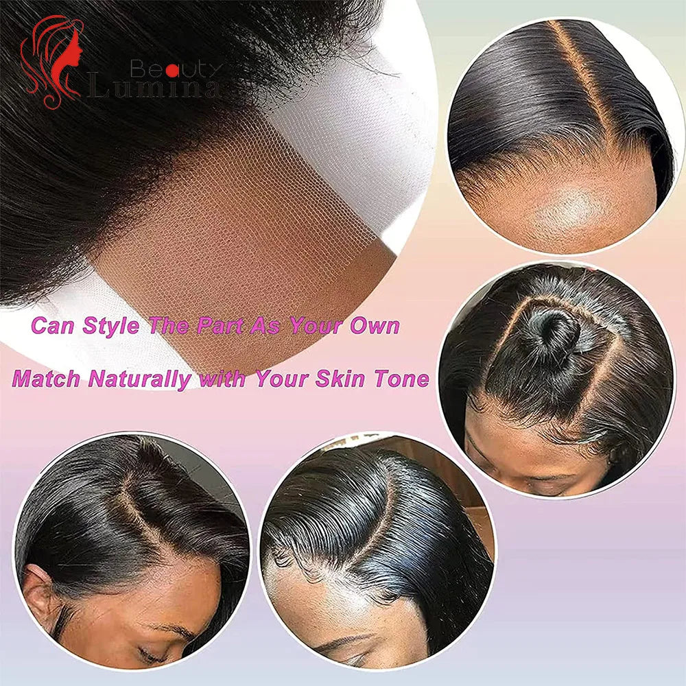13x4 Lace Frontal Brazilian Straight Human Hair 5x5 Lace Closures Only Pre Plucked Natural Color Remy Hair 8-22 Inch
