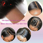 13x4 Lace Frontal Brazilian Straight Human Hair 5x5 Lace Closures Only Pre Plucked Natural Color Remy Hair 8-22 Inch