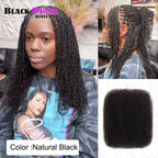 Black Pearl Top QVR Peruvian Kinky Curly Mini Twist Hair 50G/pc Afro Kinky Bulk Human Hair for Braiding 100% Remy Hair Bundles