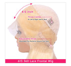 13x4 13x6 360 HD Transparent 613 Lace Frontal Wig Honey Blonde Color Brazilian Raw Body Wave Lace Front Human Hair Wig For Women