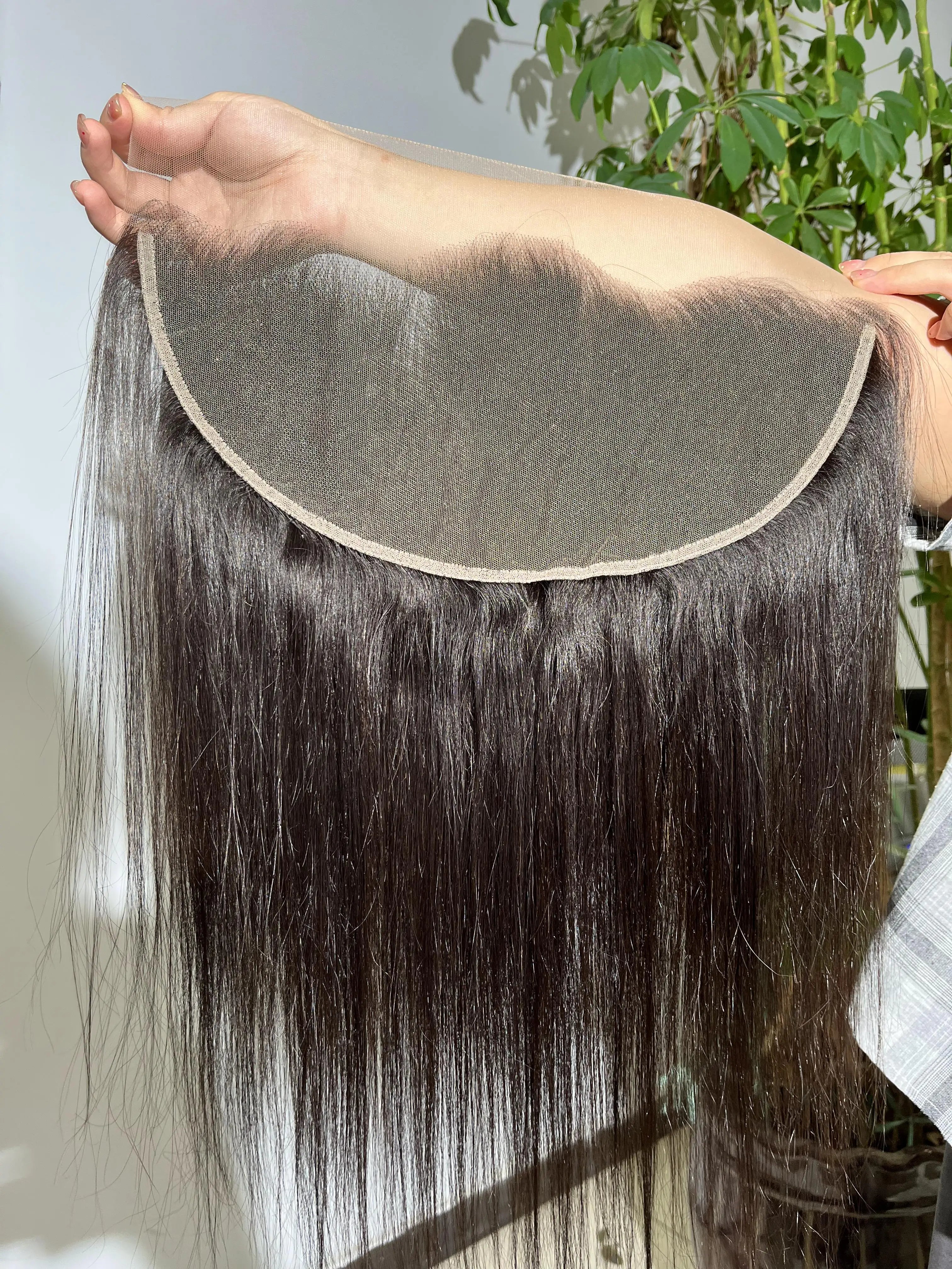 13x4 Lace Frontal Brazilian Straight Human Hair 5x5 Lace Closures Only Pre Plucked Natural Color Remy Hair 8-22 Inch