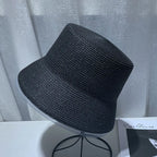 Women Straw Sun Hat Foldable Packable Wide Brim Summer Hat Flat Beach Hat Ladies Crochet Bucket Hat packable sun hat