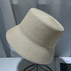 Women Straw Sun Hat Foldable Packable Wide Brim Summer Hat Flat Beach Hat Ladies Crochet Bucket Hat packable sun hat
