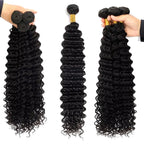 Burmese Curly Bundles with Frontal 100% Human Hair Weave Deep Wave Bundles and Closure Curly Bundles and Frontal For Extension