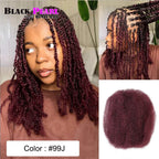 Black Pearl Top QVR Peruvian Kinky Curly Mini Twist Hair 50G/pc Afro Kinky Bulk Human Hair for Braiding 100% Remy Hair Bundles