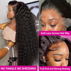 300% Burmese Curly Wigs 13x6 HD Lace Front Human Hair Wigs No Glue Wear Go Preplucked Deep Wave Lace Frontal Wig 100% Human Hair