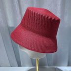 Women Straw Sun Hat Foldable Packable Wide Brim Summer Hat Flat Beach Hat Ladies Crochet Bucket Hat packable sun hat