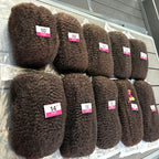 10-16Inch Natural 4C Afro Kinky Curly Bulk Human Hair Extensions No Weft Brazilian Remy Bulk for Locs Braiding Hair