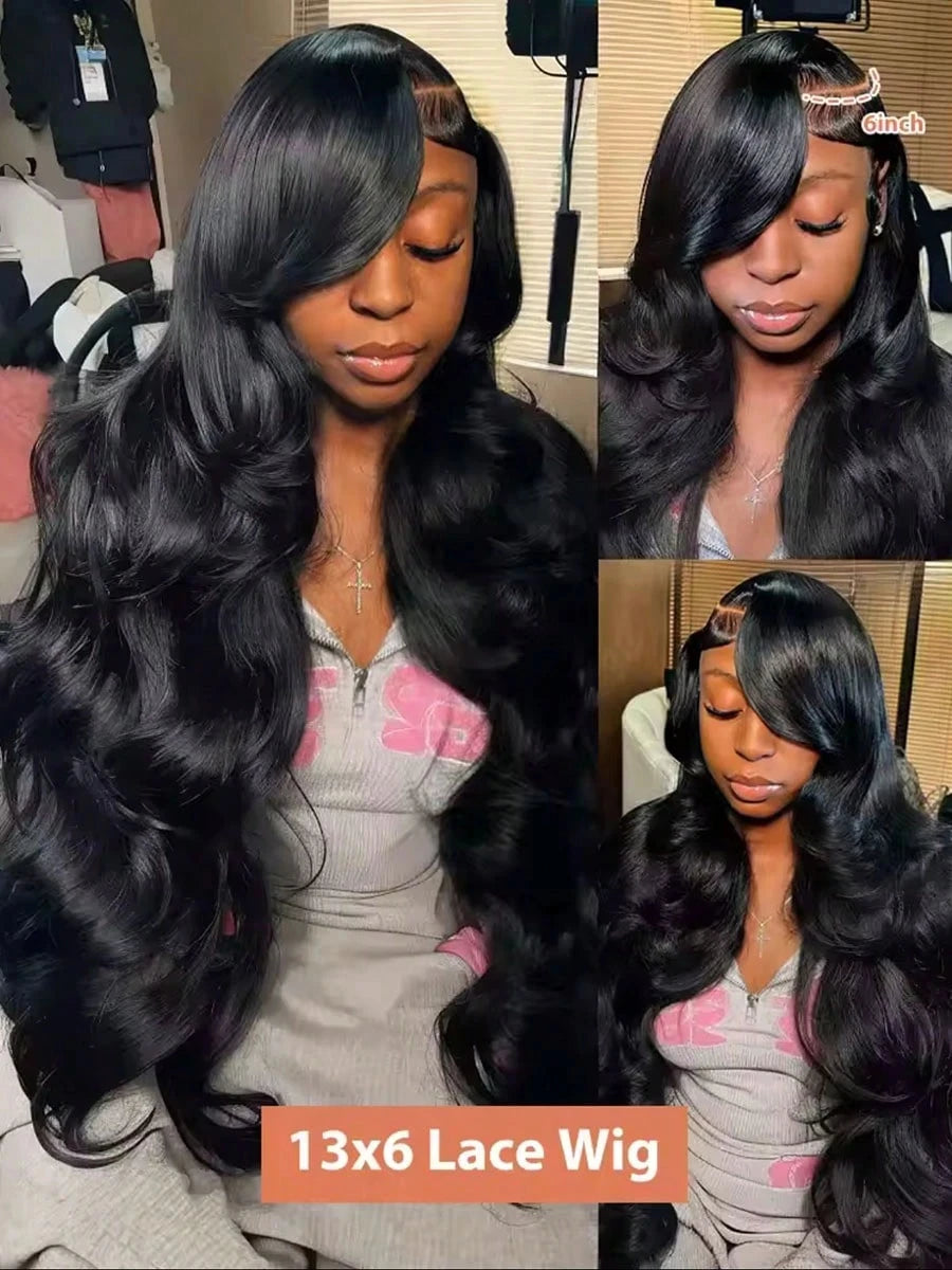 40 Inches 250% Density Lace Front Wig Human Hair Body Wave 13x6 Frontal Glueless Wigs 13x4 HDTransparent Lace Wigs Pre Plucked