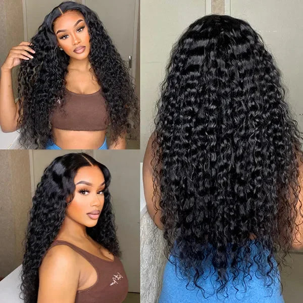 Burmese Curly Bundles with Frontal 100% Human Hair Weave Deep Wave Bundles and Closure Curly Bundles and Frontal For Extension