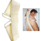 Loofah Long Back Towel Rubbing Bath Brush Double Sided Rubbing Skin Supplies Body Back Care Scrubber Bathroom Exfoliator Q6H5