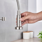 Kitchen Faucets Brush Brass Faucets for Kitchen Sink Single Lever Pull Out Spring Spout Mixers Tap Hot Cold Water Crane