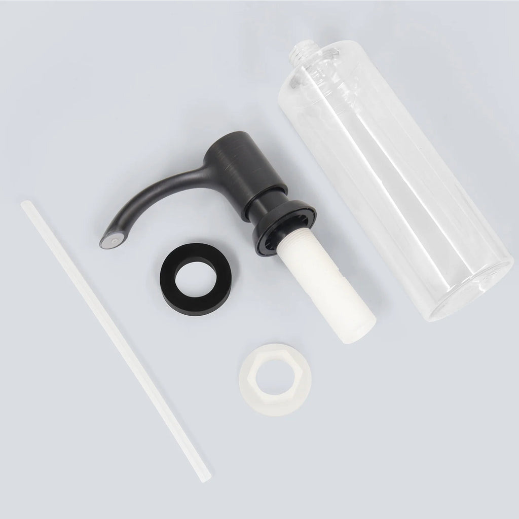 Samodra Nickel Soap dispenser Black Kitchen sink Counter Liquid Soap Dispenser Bottle kitchen accessories 350ml  Built in Pumps