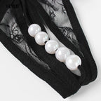 Women Lace Panties Thongs Pearl Pendant Embroidery G-String T-Back Briefs Underwear Ladies Panties Sexy Lingerie Female Pants
