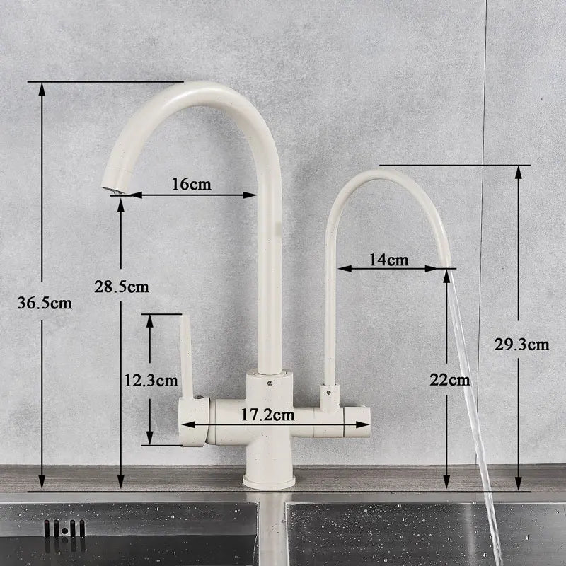 Gold /Black/Chrome Kithcen Purified Faucet Pull Out Water Filter Tap 2/3 Way Torneira Hot Cold Mixer Sink Crane Kitchen Drink