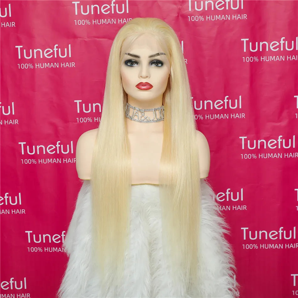 613 Blonde HD Transparent Lace Frontal Human Hair Wigs Tuneful 613 Malaysian Bone Straight 13x4 13x6 Lace Front Human Hair Wigs