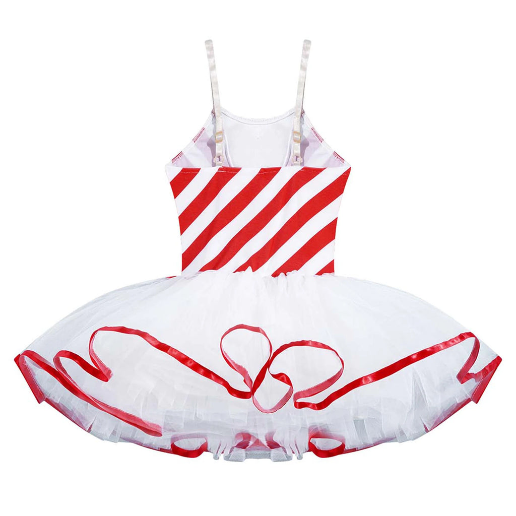 Red Kids Girls Ballerina Fairy Prom Party Costumes Flower Dress Girls Dance Wear Gymnastic Ballet Leotard Tutu Christmas Dresses