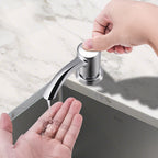 Samodra Nickel Soap dispenser Black Kitchen sink Counter Liquid Soap Dispenser Bottle kitchen accessories 350ml  Built in Pumps