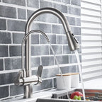 Gold /Black/Chrome Kithcen Purified Faucet Pull Out Water Filter Tap 2/3 Way Torneira Hot Cold Mixer Sink Crane Kitchen Drink
