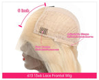 13x4 13x6 360 HD Transparent 613 Lace Frontal Wig Honey Blonde Color Brazilian Raw Body Wave Lace Front Human Hair Wig For Women