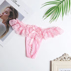 Women Lace Panties Thongs Pearl Pendant Embroidery G-String T-Back Briefs Underwear Ladies Panties Sexy Lingerie Female Pants