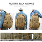 Outdoor Tactical Climbing Camping Backpack Travel Molle Hiking Hunting Trekking Rucksack Sports Crossbody Reflective Strip Bag