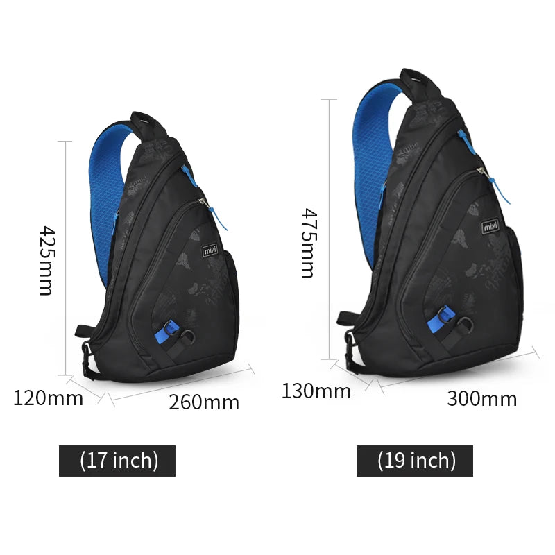 Mixi Fashion Backpack for Men One Shoulder Chest Bag Male Messenger Boys College School Bag Travel Causal Black 17 19 inch