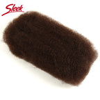 Afro Kinky Bulk Human Hair Extensions QVR US Local Shipping Natural Black/Brown Lightweight For Braiding Styling Everyday Wear