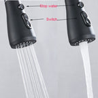 Matte Black Pure Water Kitchen Faucet Dual Handle Hot and Cold Drinking Water Pull Out  Kitchen Mixer Taps