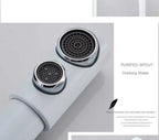 Chrome Purified Water Kitchen Faucet Pure Water Filter Deck Mounted Faucet Crane Dual Handles Hot Cold Water Mixer Taps
