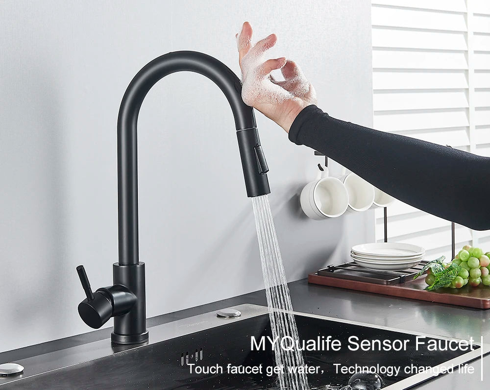 Pull Out Sensor Kitchen Faucet Sensitive Touch Control Faucet Mixer For Kitchen Touch Sensor Kitchen Mixer Tap