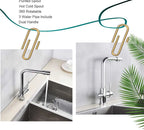 Chrome Purified Water Kitchen Faucet Pure Water Filter Deck Mounted Faucet Crane Dual Handles Hot Cold Water Mixer Taps