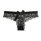 Women's Panties Sexy Lingerie Ladies Lace Transparent Bow Panties Lace Perspective Hollow Sexy Panties Thongs Erotic Lingerie
