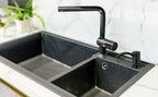 Samodra Nickel Soap dispenser Black Kitchen sink Counter Liquid Soap Dispenser Bottle kitchen accessories 350ml  Built in Pumps