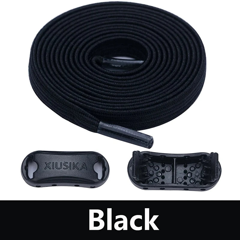 2022 New No Tie Shoe laces Elastic Laces Sneakers Flat Shoelaces without ties Kids Adult Quick Shoe lace Rubber Bands for Shoes