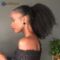 15A Body Wave Ponytail Human Hair Wrap Around Clip in Hairpiece Remy 3C Pony Tail Kinky Curly Ponytail Kinky Straight Ponytail
