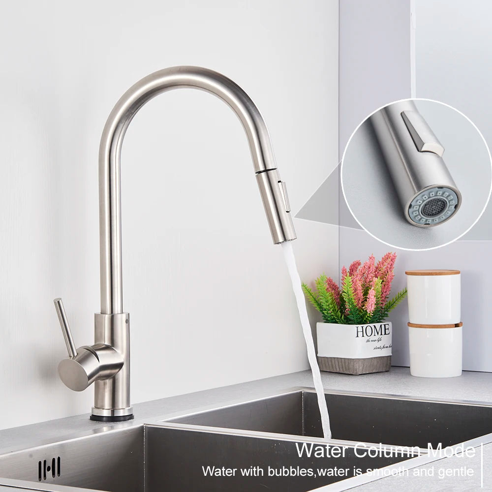 Pull Out Sensor Kitchen Faucet Sensitive Touch Control Faucet Mixer For Kitchen Touch Sensor Kitchen Mixer Tap