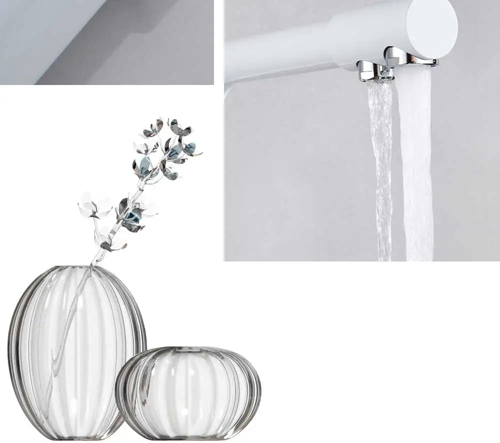 Chrome Purified Water Kitchen Faucet Pure Water Filter Deck Mounted Faucet Crane Dual Handles Hot Cold Water Mixer Taps