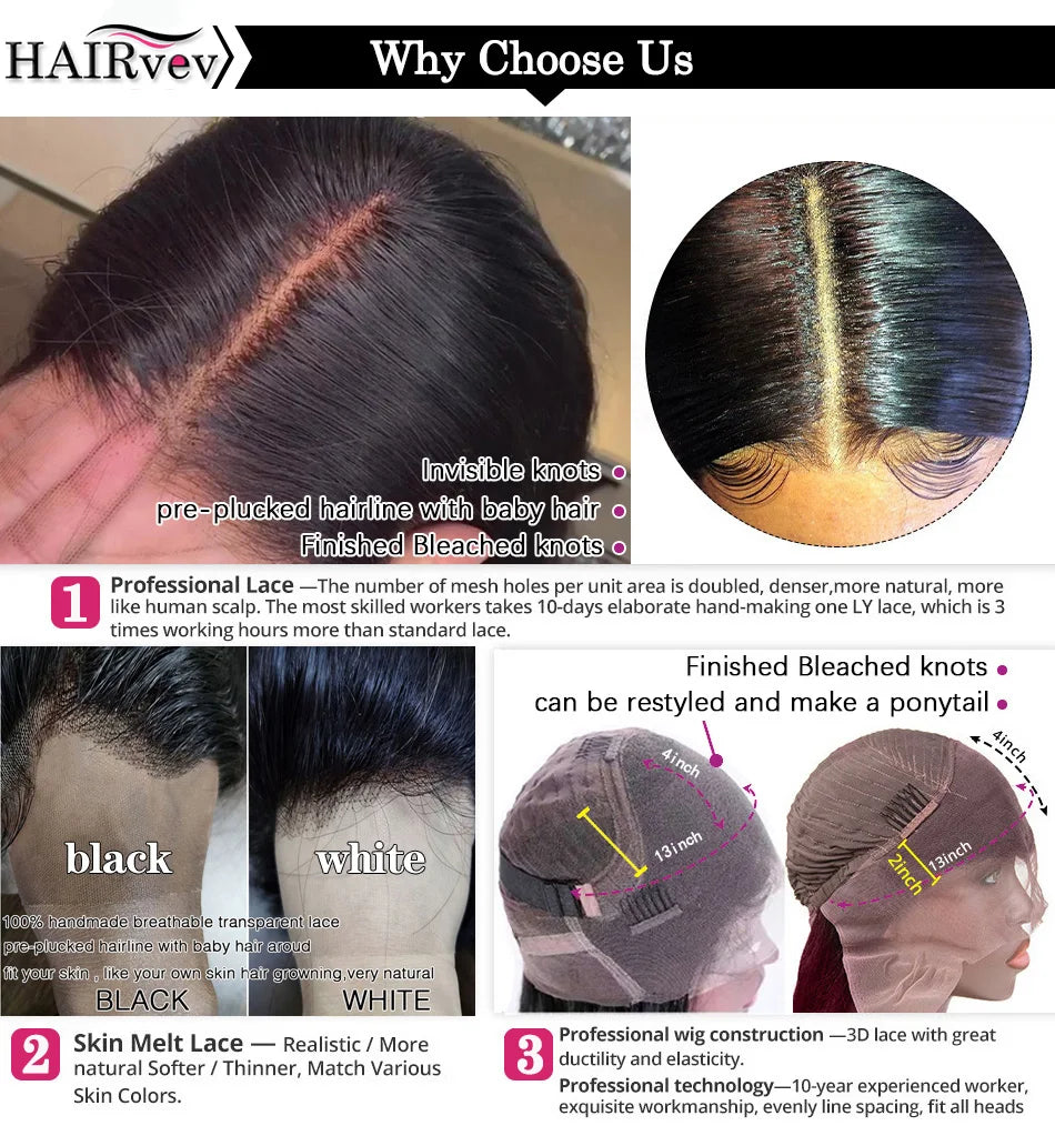 Straight 13x4 HD 4/613 Brown Lace Frontal Wigs Human Hair Transparent Lace Front Wigs For Women Honey Blonde Brazilian Hair Wig