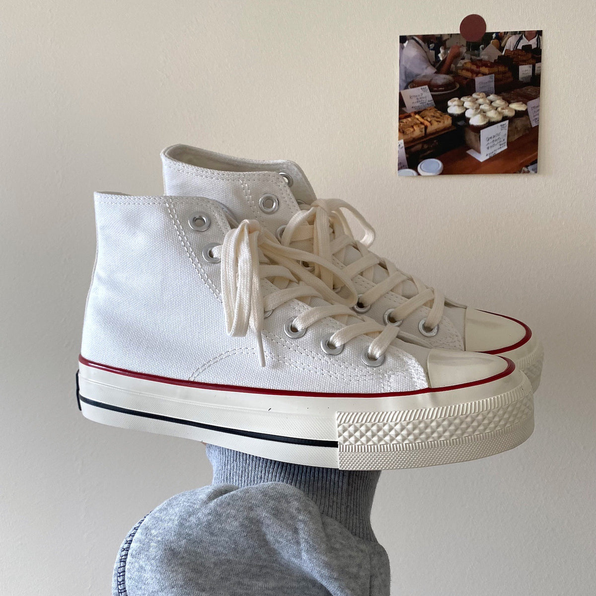 2025 Spring and Summer New Style Burgundy Versatile High-Top Canvas Shoes for Women Hong Kong Style Street Shoes for Women Ins