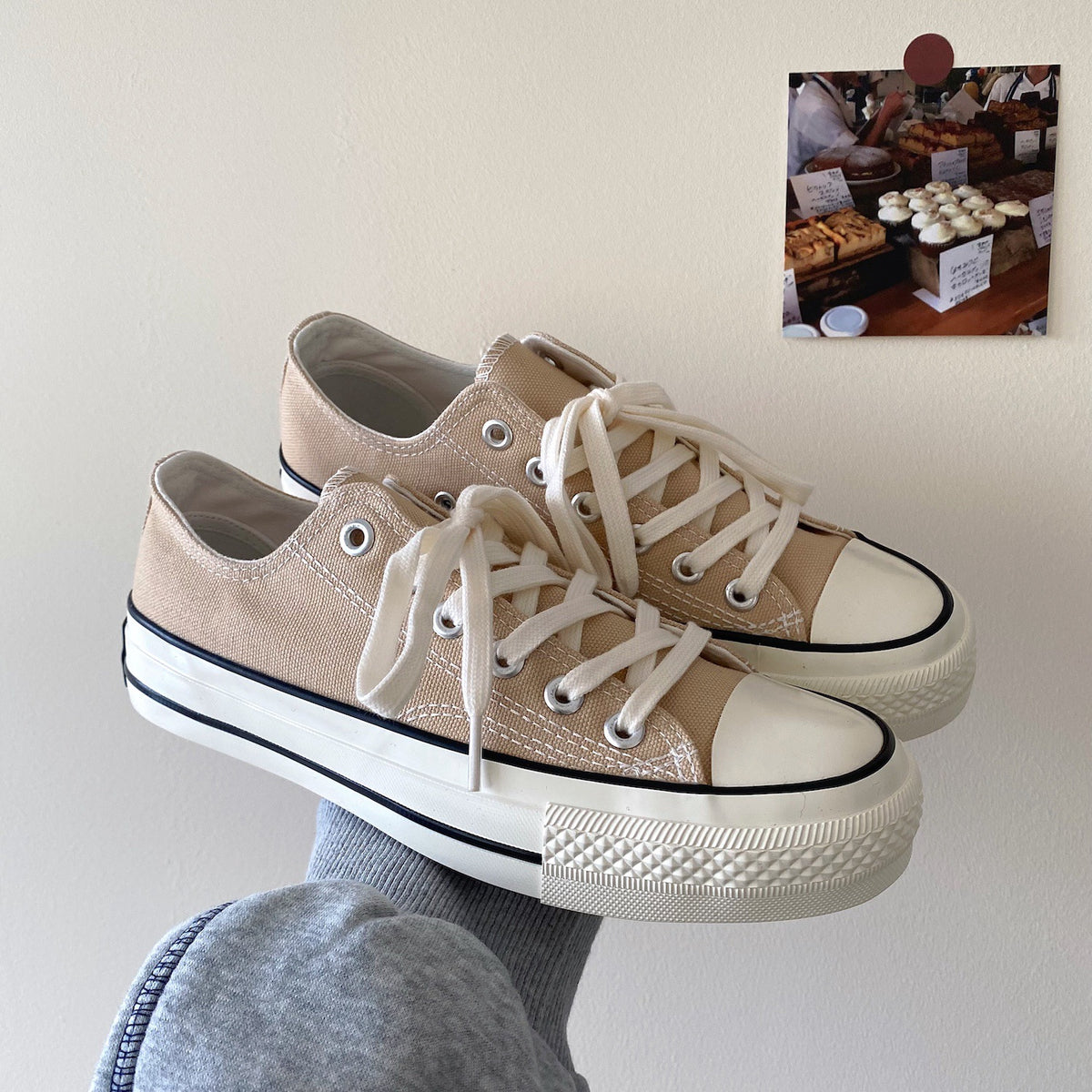 2025 Spring and Summer New Style Burgundy Versatile High-Top Canvas Shoes for Women Hong Kong Style Street Shoes for Women Ins
