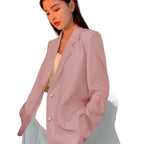 Spring Tops 2026 Internet Celebrity Trendy White Blazer High-End Design New Black Niche Jacket for Women