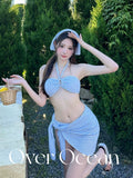 New Split Swimsuit for Women, Summer Sweet Girl Bikini Three-Piece Set to Cover the Flesh, Slimming, Conservative Seaside Vacation