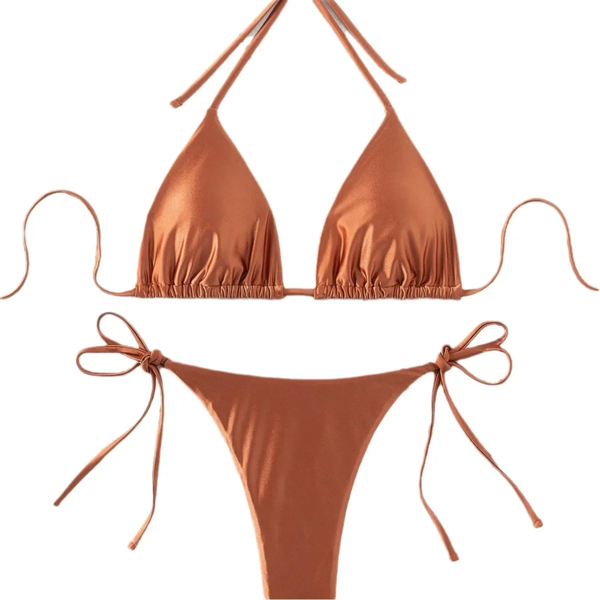 2026 European and American Cross-Border New Lace-Up Swimsuit Bikini High-End Bikini Swimsuit Set for Women