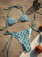 2026 European and American Cross-Border New Lace-Up Swimsuit Bikini High-End Bikini Swimsuit Set for Women